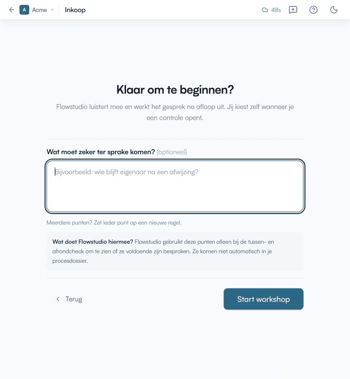 Optionele aandachtspunten met uitleg over de tussen- en afrondcheck