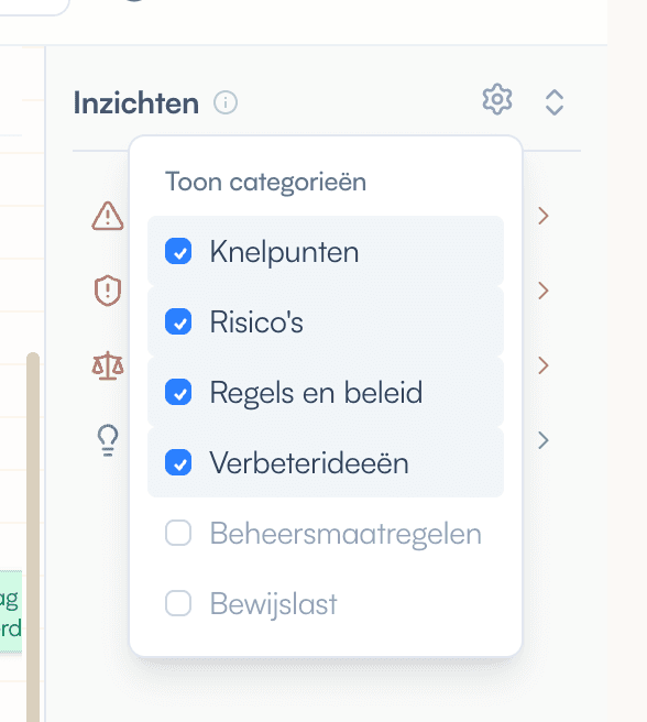Categorieën instellen